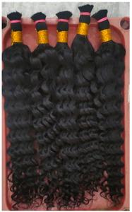 Extensions de cheveux vierges non traités du temple du sud de l'Inde, cheveux humains bruts naturels en vrac, doux, écologiques, provenant d'un seul donneur, ondulation d'eau - Product Image 6