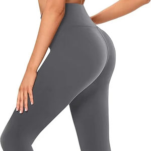 Ladies High-Waisted Seamless Workout Gym Leggings Plus Size <b>Yoga</b> <b>Pants</b> with Custom Logo Solid Fitness Women's Clothing - Product Image 1