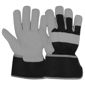 Gants de travail en cuir pleine fleur haute performance, résistants à l'abrasion, pour la construction et l'entretien ménager, en coton, style rigueur canadien - Product Image 6