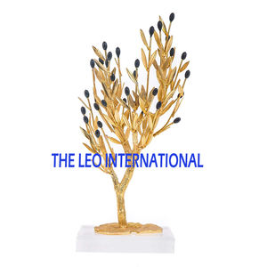 โต๊ะประดับรูปทรงเรขาคณิตสำหรับห้องนั่งเล่น โรงแรม ห้างสรรพสินค้า ของตกแต่งภายในบ้าน สีเทาเคลือบฐานหินอ่อน - Product Image 3