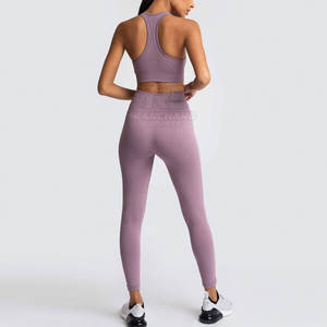 Low MOQ Custom Wear Yoga Set For Women Fashion High Quality <b>Tight</b> Fitness Wear Women Yoga Set - Product Image 4