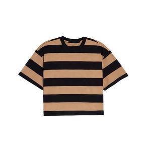 Camisetas sublimadas de media manga para mujer de alta calidad con patrón de bloque, cuello redondo, decoración bordada, cantidad a granel - Product Image 5