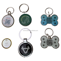 Etiqueta de Identificación Personalizada para Mascotas con Borde Metálico NFC y Resina Epoxi para Rastreo de Perros y Gatos y Perfil Digital de Mascotas