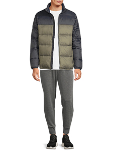 OEM personalizado de los hombres Puffer chaquetas 2024 Unisex personalizado puffer chaqueta gris y verde Color Pennal Puff chaquetas - Product Image 4