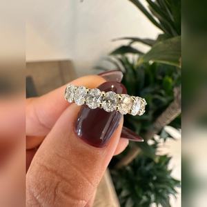 Bague d'éternité ovale au prix d'usine, 3,50 carats, taille ovale, diamant VVS, alliance, fabricant et fournisseur en gros, livraison mondiale - Product Image 2