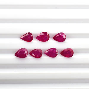 สร้อยคอทับทิมร้อนแบบโมซัมบิกขนาด5x7มม. ประดับพลอยสีชมพูแดงสำหรับทำสร้อยข้อมือ - Product Image 1