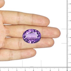 Amatista Facetada de 28.15 Quilates, Gema Mineral Natural de Alta Calidad, Cambio de Color, Certificada por GIA, Creada en Laboratorio, Tratada con Calor, 8mm - Product Image 3
