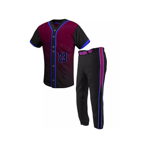 ชุดยูนิฟอร์มเบสบอลดีไซน์โดดเด่นคุณภาพสูงสำหรับผู้ใหญ่ ไซส์พลัส ชุดกีฬา ปรับแต่งชื่อทีมได้ ระบายอากาศ ป้องกันแบคทีเรีย - Product Image 1