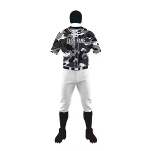 ชุดเครื่องแบบเบสบอลสำหรับผู้ชายชุดกีฬาเสื้อเจอร์ซี่กางเกงระบายอากาศแห้งเร็วสั่งโลโก้ได้ตามต้องการ - Product Image 1