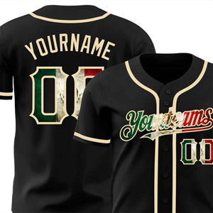 Camisas de béisbol de gran oferta colores personalizados con diseño de patrón impreso diseño de cuello en V poliéster hecho camisetas de béisbol personalizadas - Product Image 5