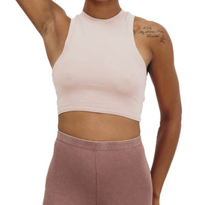 Top corto liso recortado para mujer, camiseta sin mangas de tamaño Regular de calidad superior, camiseta sin mangas sostenible superventas para mujer - Product Image 1