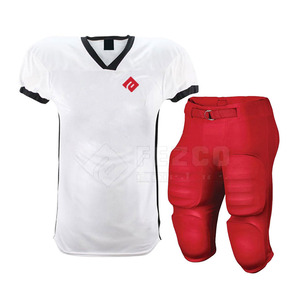 Uniforme de football américain de haute qualité, style le plus récent, respirant, manches courtes, 100% polyester - Product Image 1