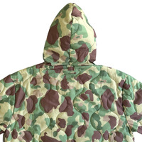 Chaqueta con Capucha de Lana con Estampado Oxford de Invierno, Nuevo Diseño, para Hombre, Unisex, Duradera, de Primera Calidad, Reversible, de Dos Colores, con Cierre Negro