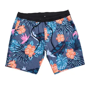 2024 Hot Men Beach Shorts Swim Trunks For Sale Swimwear Beachwear Men's Trunks with Compression Liner ODM OEM Service Custom