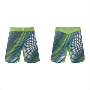 Pantalones cortos de lucha MMA para hombre, bordado Floral, Kickboxing Grappling No Gi Training, equipo de compresión, sublimada tela de estambre, volantes - Product Image 3