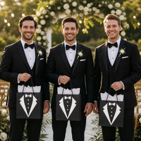 Lot de 50 cadeaux personnalisés pour garçons d'honneur : Coffret de demande en mariage, verres à shot, trousse de toilette en cuir PU, ouvre-bouteille, refroidisseur de canettes - Cadeau de mariage