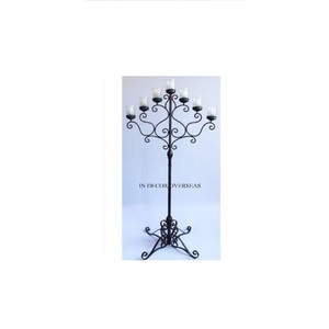 Worldwide Selling Best Quality Metal <b>Black</b> Color Powder Coated Prime Quality Metal 7 Arms <b>Candelabra</b> Wedding Decoration Supplies - Product Image 1