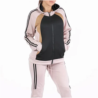 Fournisseur direct d'usine - Survêtement pour femme de qualité supérieure, en molleton 100% coton, avec boutons, motif dentelle, coupe courte