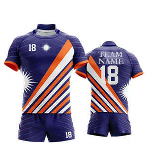 Conjunto de Uniforme de Rugby Personalizado OEM/ODM, Transpirable, 100% Poliéster, Ecológico, Absorbe la Humedad, Colores y Tallas Personalizadas, MOQ Bajo - Product Image 6