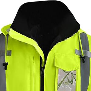 เสื้อแจ็กเก็ตเพื่อความปลอดภัยในการทำงานของผู้ชายเสื้อฮู้ดสะท้อนแสง - Product Image 2