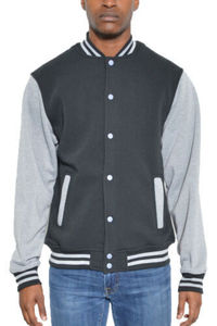 Logo personnalisé Streetwear Blouson bombardier d'hiver en cuir polaire de haute qualité broderie en chenille veste universitaire de baseball Letterman pour hommes - Product Image 3