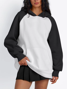 เสื้อฮู้ดโอเวอร์ไซส์สำหรับผู้หญิงผ้านิ่มใส่สบายเนื้อผ้าโพลีเอสเตอร์น้ำหนักเบาระบายอากาศได้ดีปรับแต่งโลโก้ได้ - Product Image 4