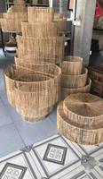 Grande Suspension en Jute Plafonnier en Rotin Rustique Boho Farmhouse Lighting pour Salle à Manger