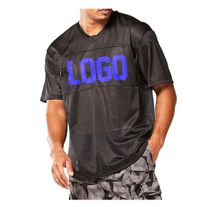 T-shirts pour hommes en maille polyester de haute qualité, coupe ample, 2025 viral, personnalisés, t-shirts de sport en jersey, t-shirts Boxy Fit en maille - Product Image 4