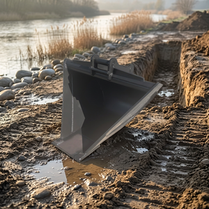 Godet de tranchée en V de qualité supérieure pour excavatrice, en acier Hardox 500 résistant à l'usure, pour drainage, irrigation et installation de câbles - Product Image 1