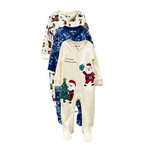 Combinaison bébé unisexe à manches longues en coton 100% avec fermeture à boutons - Product Image 2