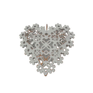 Adorno decorativo de pared de corazón colgante de Metal de hierro de diseño moderno Color gris para decoración del hogar y Navidad hecho a mano a granel - Product Image 6