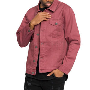 Nouveau design Veste en jean pour hommes adultes Veste en jean pour hommes de couleur unie Vêtements décontractés Veste en jean pour hommes - Product Image 1