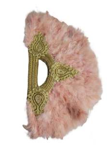 Abanico de mano de baile para fiesta nupcial de boda personalizado de la mejor calidad con flores de calidad de plumas a la venta - Product Image 5