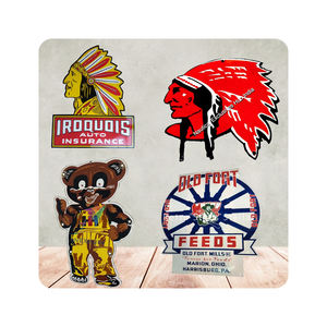 Logo personnalisé Vintage étain rétro métal signe plaqué porcelaine émail découpé planche sérigraphie artisanat cadeaux Anime brosse utilisée - Product Image 4