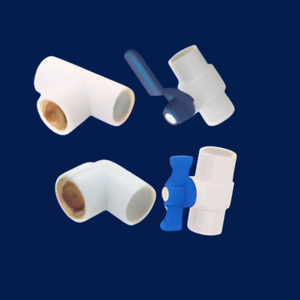 Robinet à bille en PVC de haute qualité, exporté par l'usine, avec poignée longue, raccords de tuyauterie compacts, surface lisse pour haute pression - Product Image 3