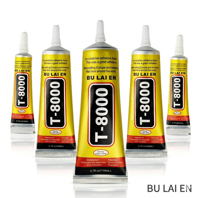 T-8000 Multi Purpose Industrial Adhesive Glue Strong Waterproof Flexible Transparent Glue for Metal Glass Plastic Wood Repair