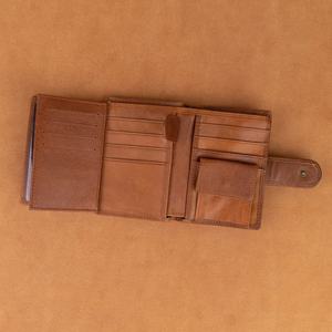 Leather <b>Men's</b> Rfid Trifold <b>Wallet</b> Leather <b>Wallet</b> <b>Large</b> Capacity Coin Purse Slim With Id Window and Card Holder TDW-0091B - Product Image 4