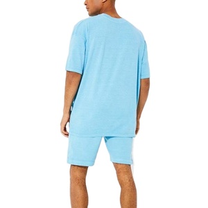 Best Selling Customized Logo Breathable <b>Knitted</b> Solid Summer Casual 2-Piece Oversized Men Shorts <b>Set</b> with Embroidery 2026 - Product Image 2