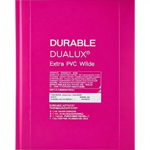 DURABLE DURALUX Dark Pink Extra Wide PVC Fastener TRANSLUCENT DIN <b>A4</b> File <b>Folder</b> Accessories - Product Image 2