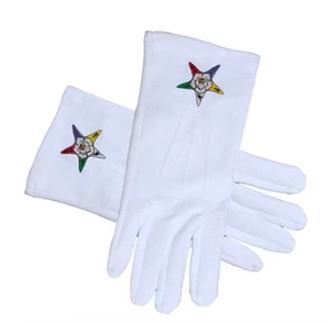Guantes Masónicos de Algodón de Alta Calidad, Personalizables, Cómodos, Nuevo Estilo, Estrella de Oriente, Deportes, Aire Libre, Cuatro Estaciones - Product Image 1