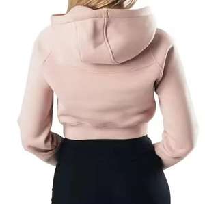 Mode haute qualité undefined Crop Top pantalons de survêtement à manches longues et ensemble de sweat à capuche Gym à capuche pour les femmes - Product Image 2