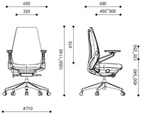 Chaise d'ordinateur de chaise de bureau de direction ergonomique à dossier MID