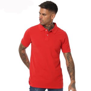 Polos personalizados al por mayor con su logotipo impreso, camisetas de manga corta 100% algodón de talla grande, transpirables y cómodas - Product Image 5