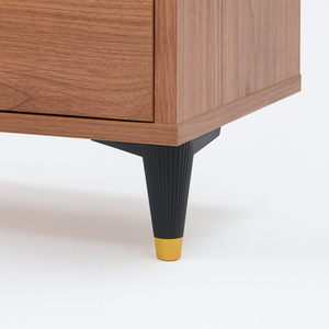 Pieds de meubles triangulaires modernes en plastique noir de 12 cm, robustes, pour canapé, armoire, support de meuble de bureau à domicile - Product Image 3