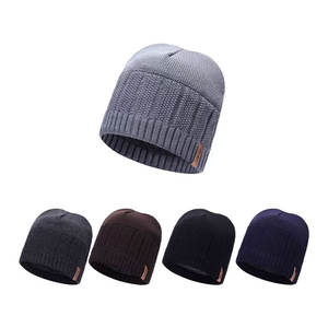 Custom Embroidery Beanie Cap for <b>Men</b> Unisex Hip Hop Style <b>Black</b> Acrylic Knit Trendy Winter Warm <b>Hat</b> - Product Image 1