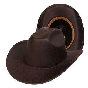 Nuevos sombreros de vaquero de cuero al aire libre para hombres de vaquero occidental personalizados Sombreros de vaquero en cuero genuino Sombreros de moda al por mayor - Product Image 6