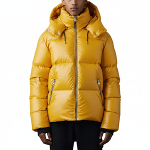 Veste d'hiver pour homme, doudoune tendance avec logo sur le devant, imperméable, avec capuche coupe-vent amovible, vêtements d'extérieur - Product Image 2