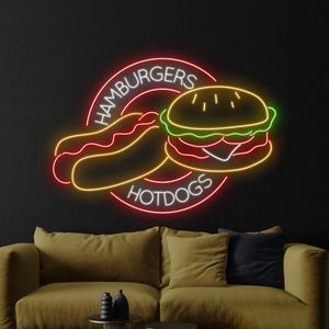 Letrero <span class=keywords><strong>de</strong></span> Neón LED Personalizado para Restaurante <span class=keywords><strong>de</strong></span> Comida Rápida, Diseño <span class=keywords><strong>de</strong></span> Logotipo Comercial, Letrero <span class=keywords><strong>de</strong></span> Neón LED para <span class=keywords><strong>Tacos</strong></span> y Hamburguesas para Publicidad en Tiendas - Product Image 4