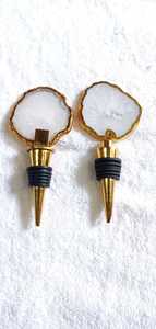 Custom Made Royal Blue Coloured Stone Agate <b>Wine</b> Bottle <b>Stoppers</b> , champagne Bottle <b>Stoppers</b> Made From Real Agate Gemstones - Product Image 6