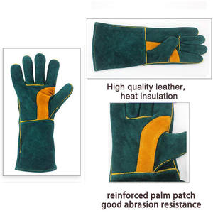 Gants de soudage en cuir de vache fendu personnalisés de haute qualité meilleure doublure en nylon de Protection EN388 certifié anti-impact pour le camping - Product Image 3